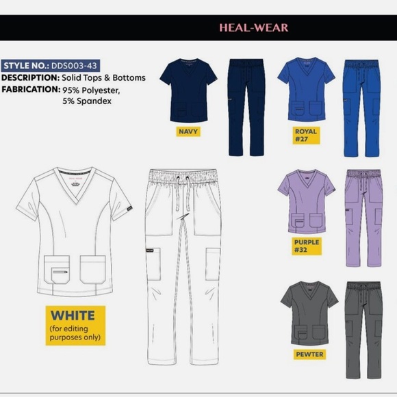 Lavander Empire Trend Premium Medical Scrubs Set - Stylish & Comfortable - Picture 3 of 3